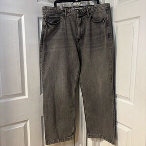 Original Use Y2K Men's Charcoal Relaxed Baggy Jeans Size 40x32